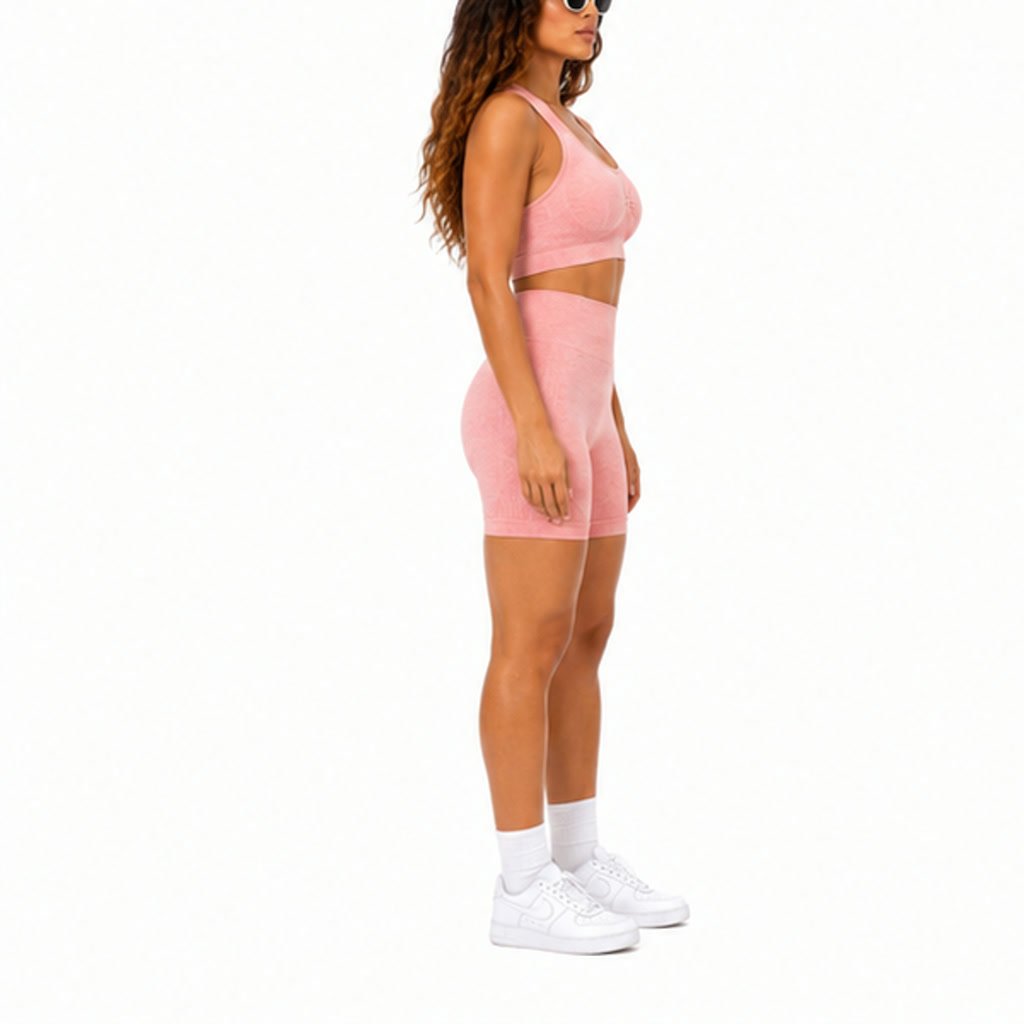 Conjunto moldeador Rosa con detalles lineares - Image 2
