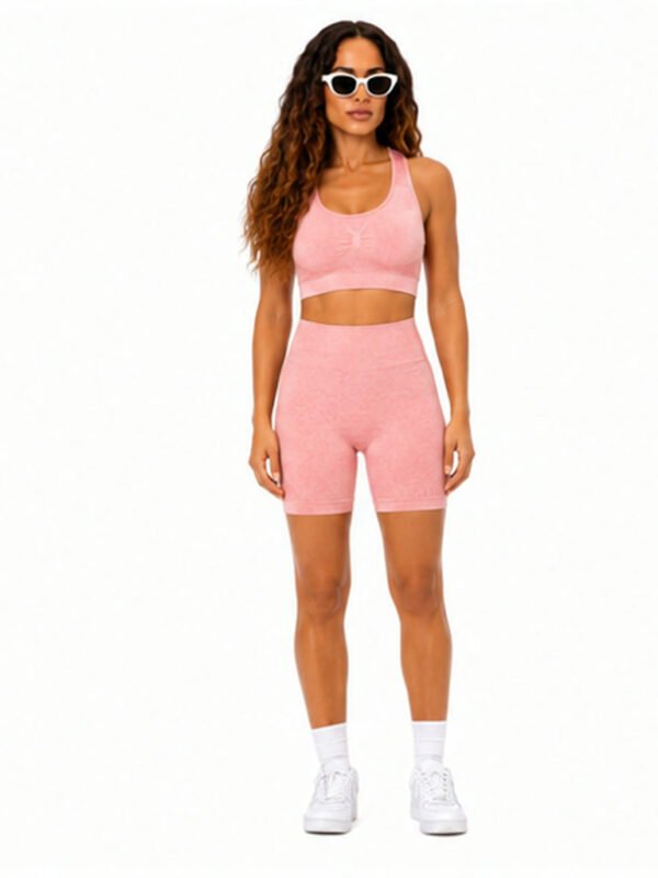 Conjunto moldeador Rosa con detalles lineares