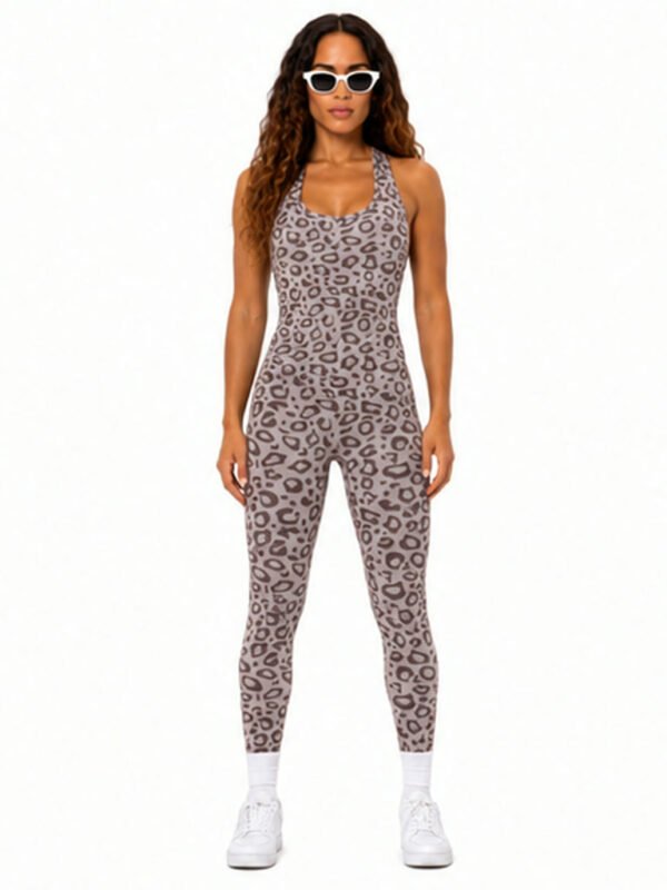Enterizo animal print seamless moldeador push up Morado