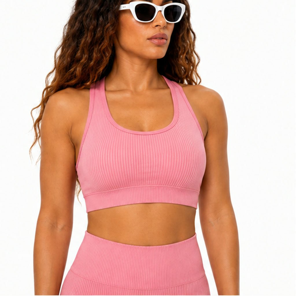 Conjunto con textura a rayas Rosa - Image 4