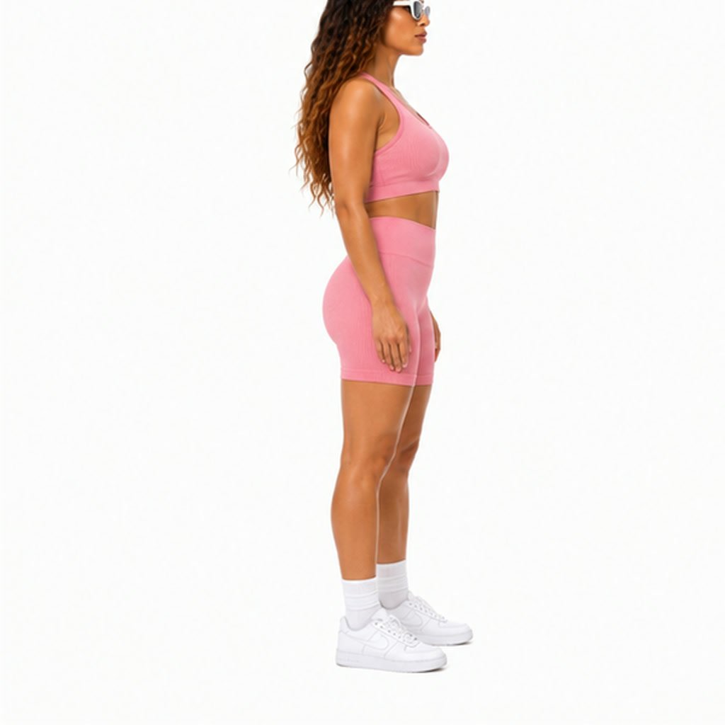 Conjunto con textura a rayas Rosa - Image 2