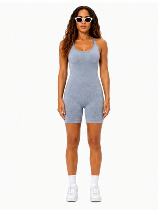 Body seamless Gris prensador push up Azul