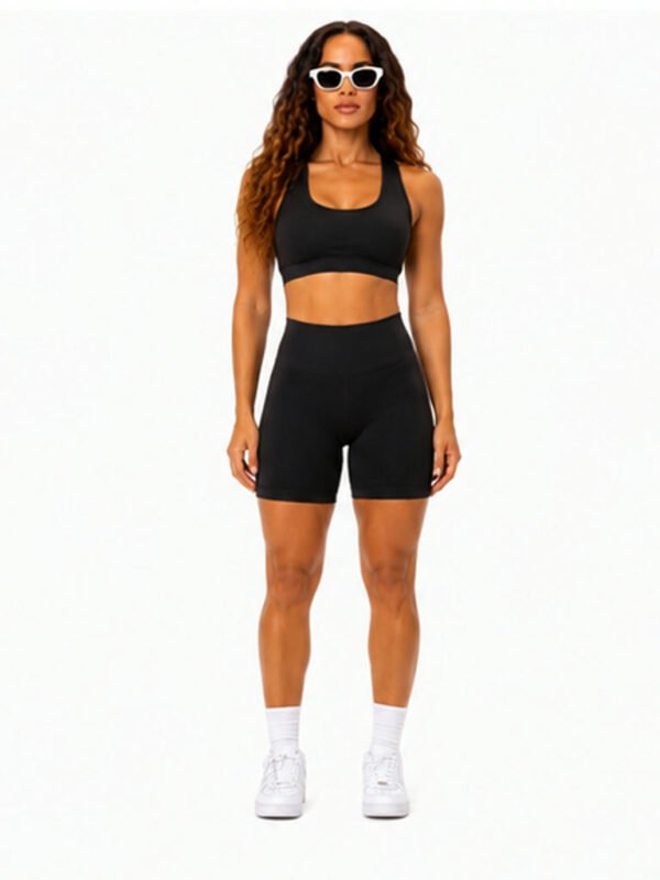 Short deportivo seamless premium compresión push up Gris