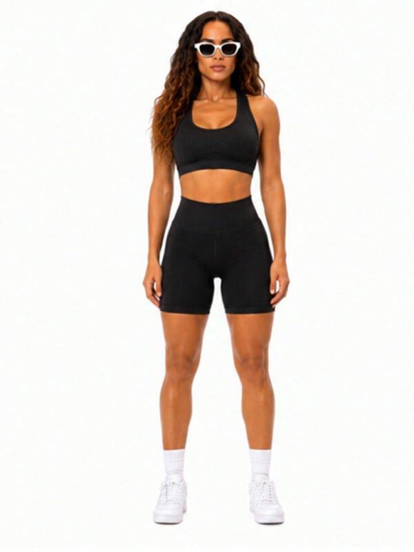 Enterizo seamless moldeador push up Negro