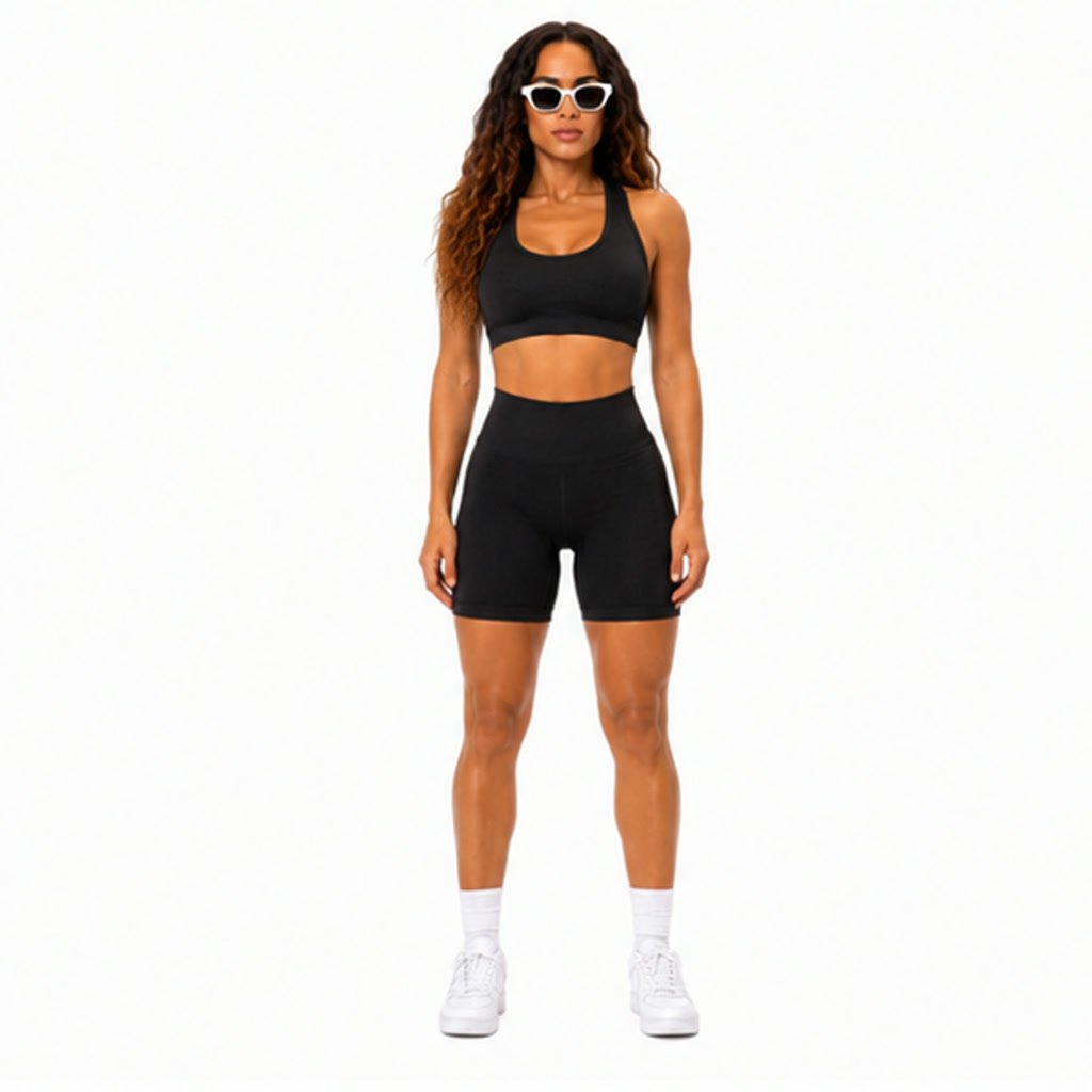 Enterizo seamless moldeador push up Negro