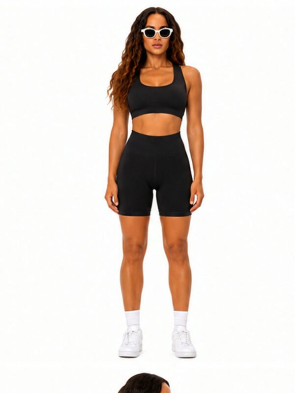 Enterizo seamless moldeador push up gym no transparente Negro