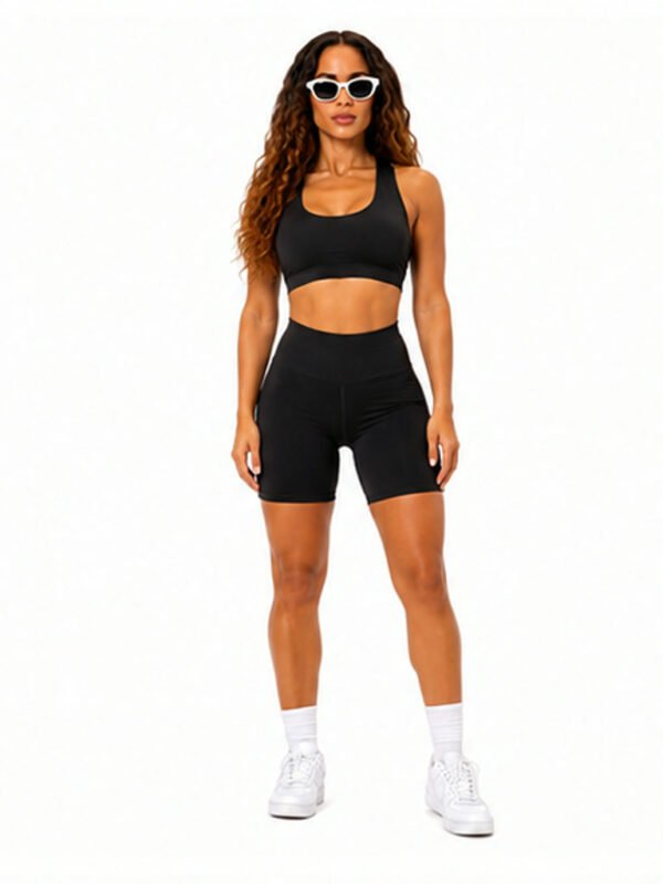Falda deportiva premium short integrado moldeador Negro