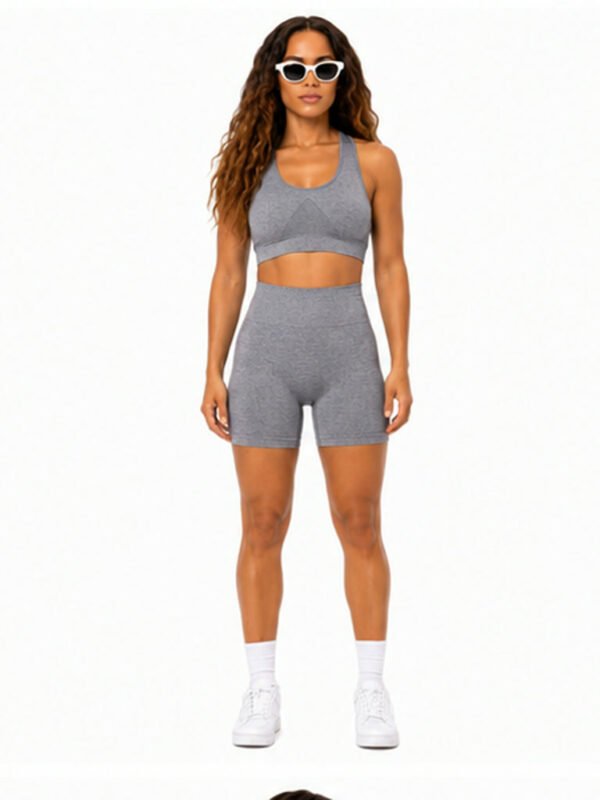 Conjunto deportivo seamless push up Gris