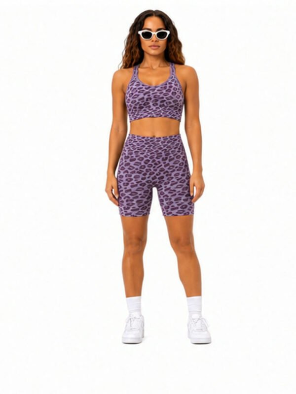 Conjunto animal print moldeador Morado